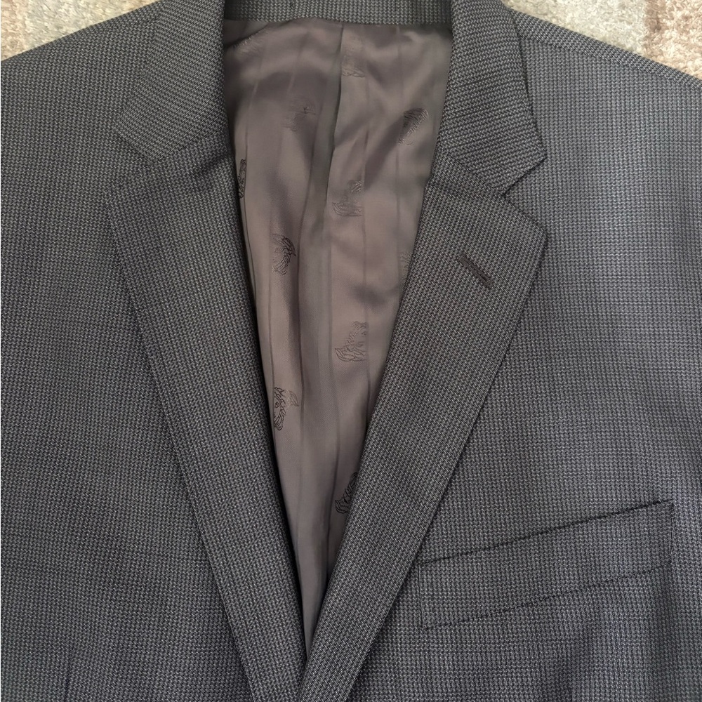 Versace Collection Single Breasted Wool/Silk Gray… - image 2